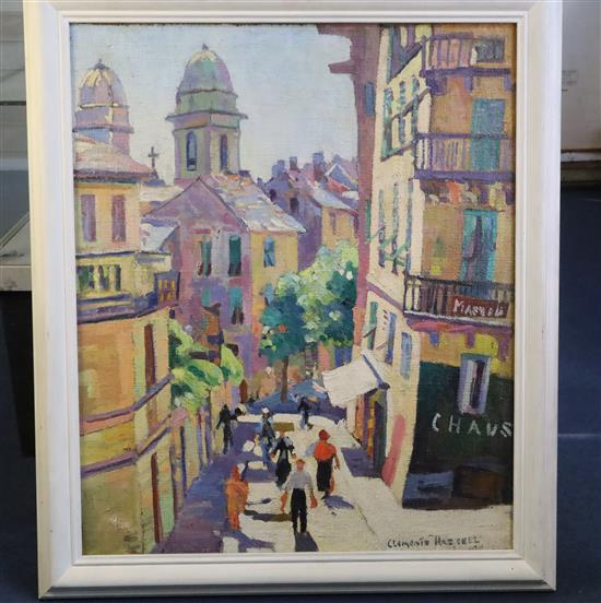Hilary Clements Hassell (1879-1949) Rue Bastin 30 x 24.in.